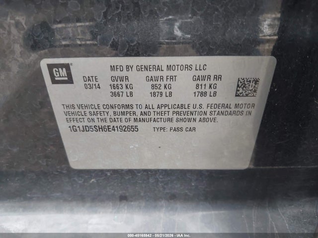 Chevrolet Sonic Lt Manual