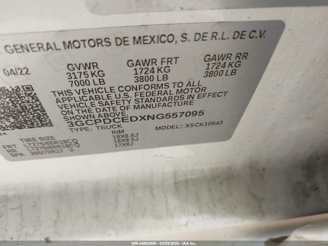 Chevrolet Silverado 1500 4wd  Short Bed Custom Trail Boss