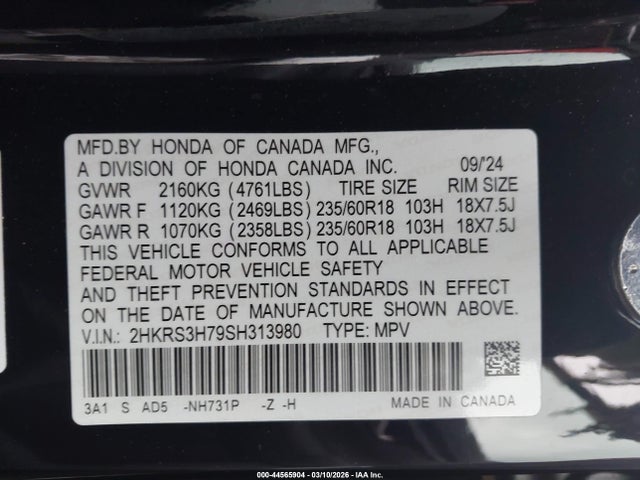 Honda CR-V Ex-l 2wd