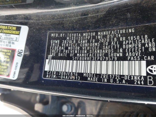 Toyota Corolla Le