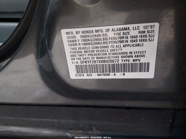 Honda Pilot Ex-l