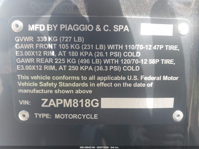 Vespa Primavera Sprint 150