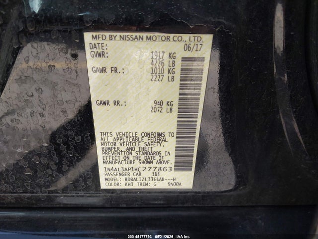 Nissan Altima 2.5 Sv