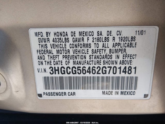 Honda Accord 2.3 Lx