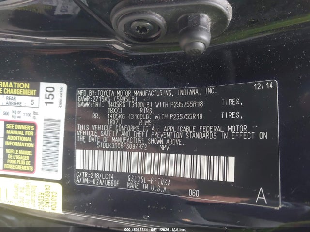Toyota Sienna Xle Premium 7 Passenger