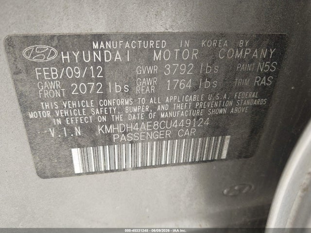 Hyundai ELANTRA Gls (ulsan Plant)