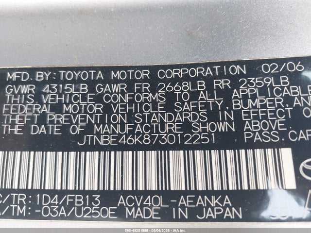 Toyota Camry Le