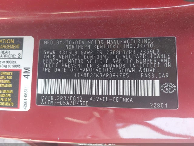 Toyota Camry Le