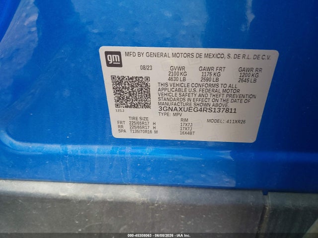 Chevrolet Equinox Awd Lt