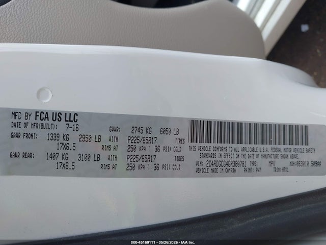 Dodge Grand Caravan Sxt