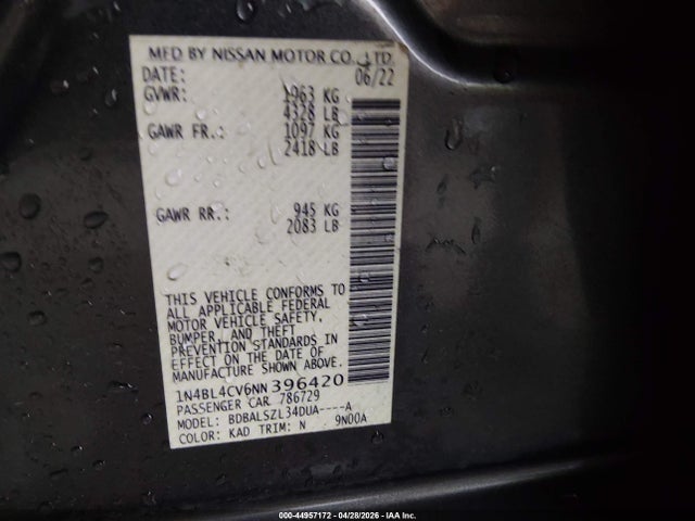 Nissan Altima Sr Fwd