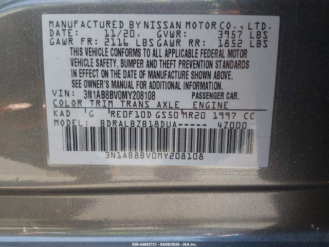 Nissan Sentra S Xtronic Cvt