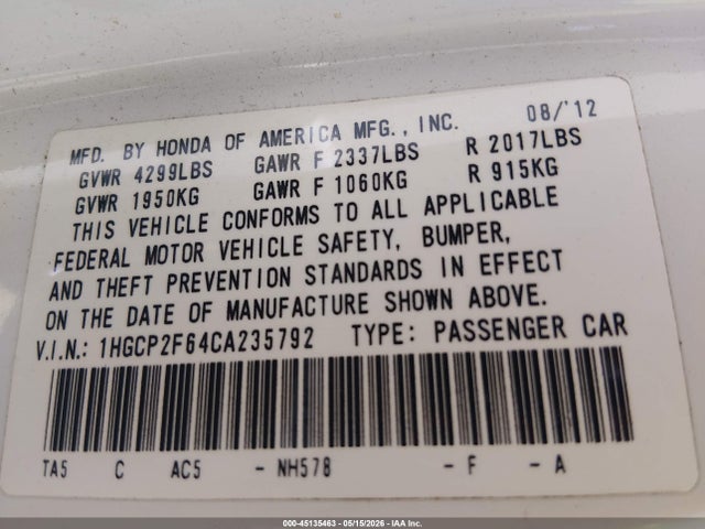 Honda Accord 2.4 Se