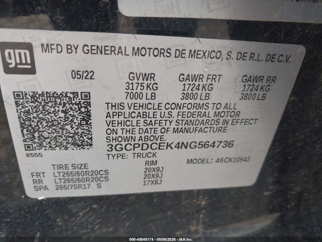 Chevrolet Silverado 1500 4wd  Short Bed Custom Trail Boss
