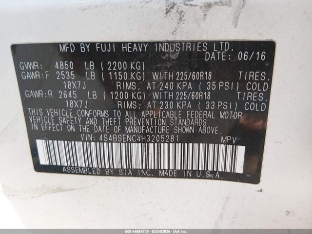 Subaru Outback 3.6r Limited