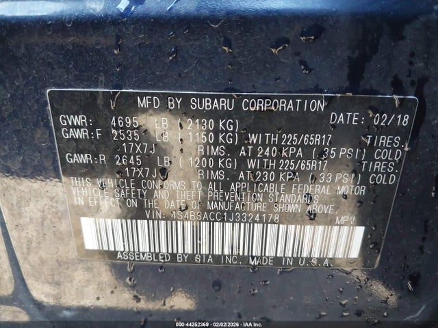 Subaru Outback 2.5i Premium
