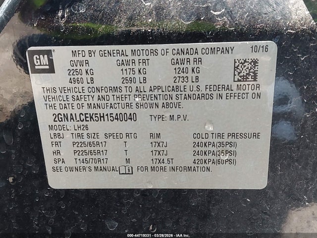 Chevrolet Equinox Lt