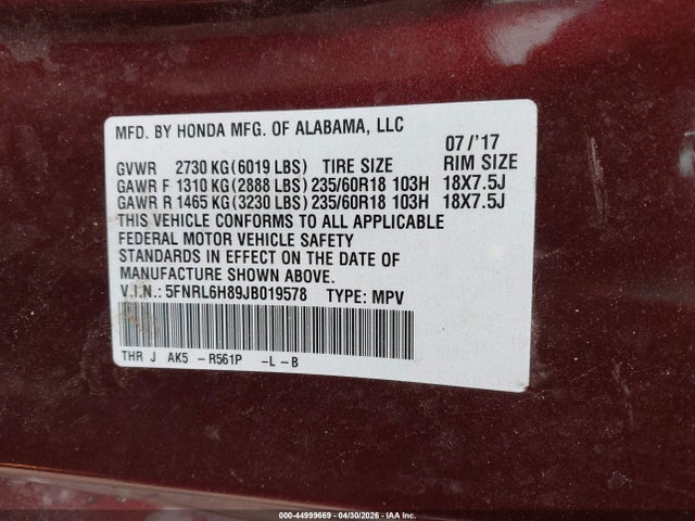 Honda Odyssey Touring