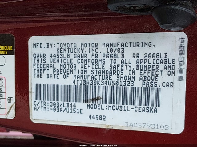 Toyota Camry Se V6