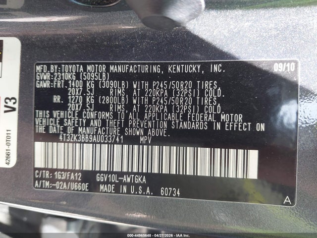 Toyota Venza Base V6