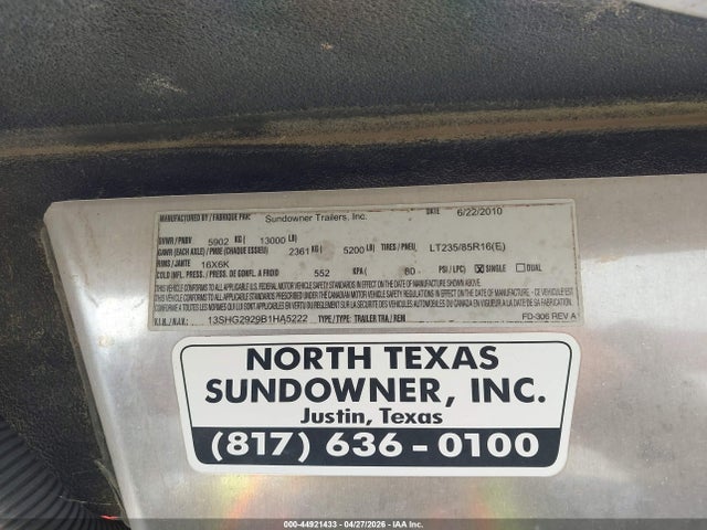 Sundowner Horizon 6906 3 Horse