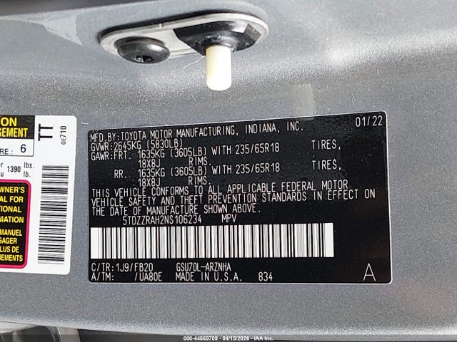 Toyota Highlander Le
