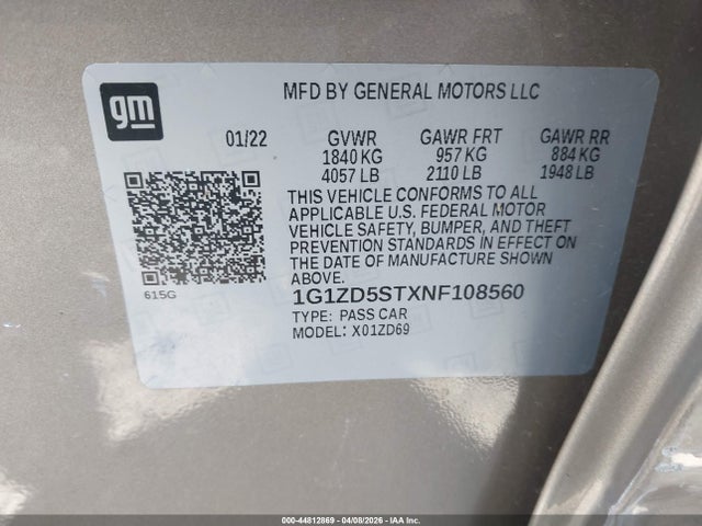 Chevrolet Malibu Fwd Lt