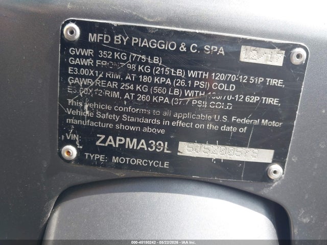 Vespa Gts Sei Giorni