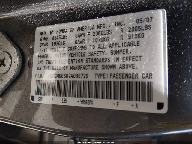 Honda Accord 3.0 Ex