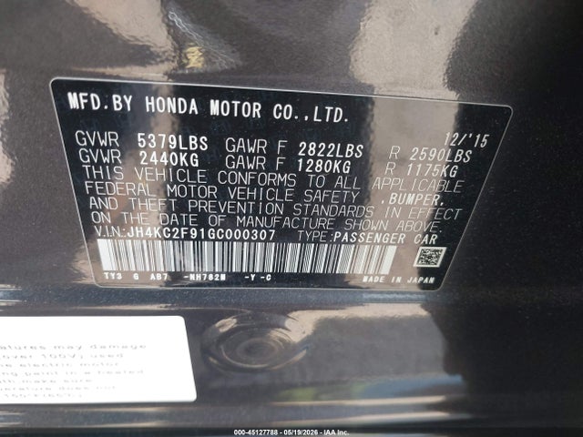 Acura Rlx Sport Hybrid Advance Package