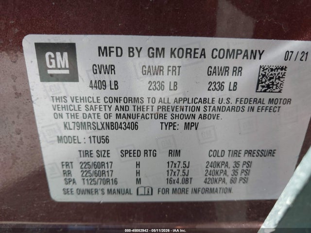 Chevrolet Trailblazer Awd Lt