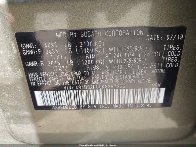 Subaru Outback 2.5i Premium