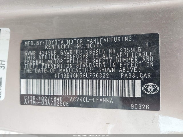 Toyota Camry Le