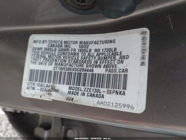 Toyota Corolla Le