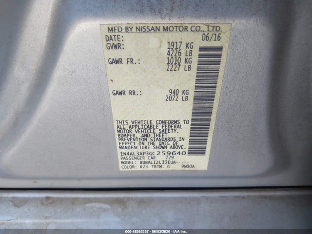 Nissan Altima 2.5 Sv