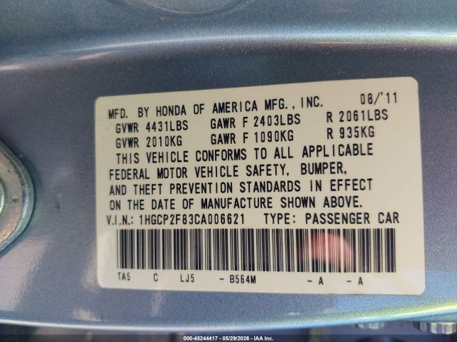 Honda Accord 2.4 Ex-l