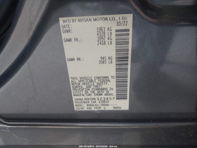 Nissan Altima Sv Fwd