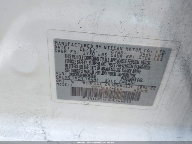 Nissan Versa 1.6 Sv