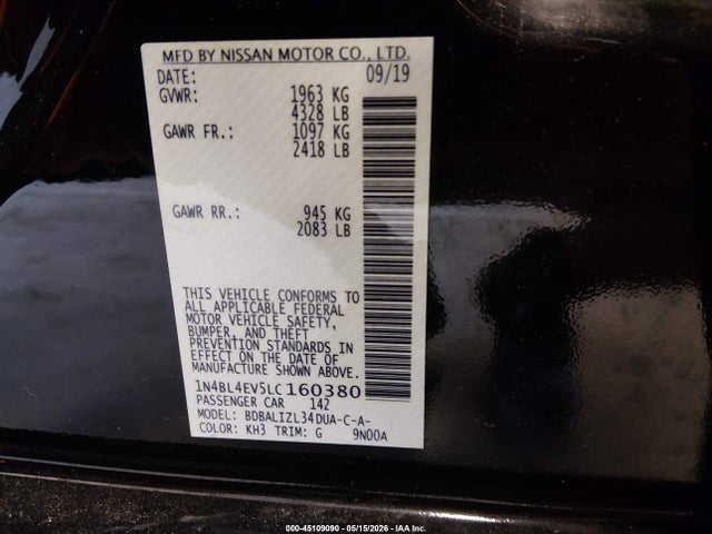 Nissan Altima Sl Fwd