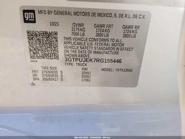 GMC Sierra 1500 4wd  Short Box Elevation With 3vl
