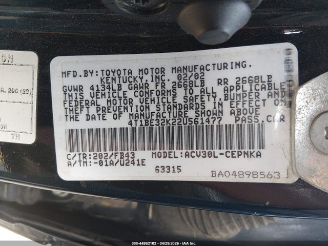 Toyota Camry Le