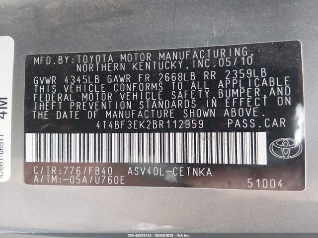 Toyota Camry Le