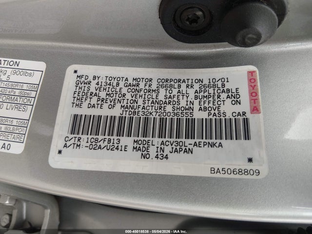 Toyota Camry Le