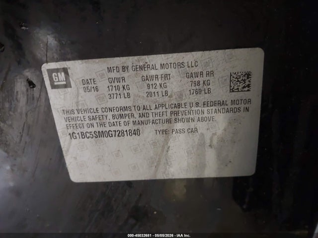 Chevrolet Cruze Ls Auto