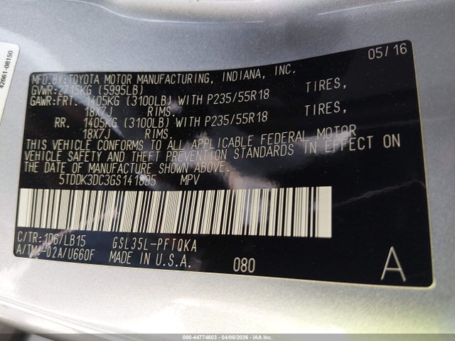 Toyota Sienna Limited Premium 7 Passenger