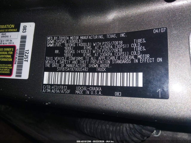 Toyota Tundra Sr5 4.7l V8