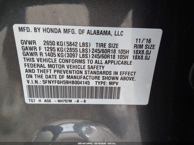 Honda Pilot Ex-l