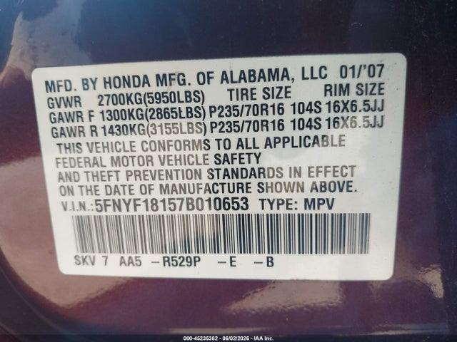 Honda Pilot Lx