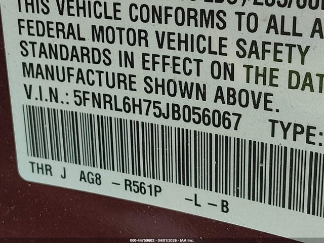 Honda Odyssey Ex-l