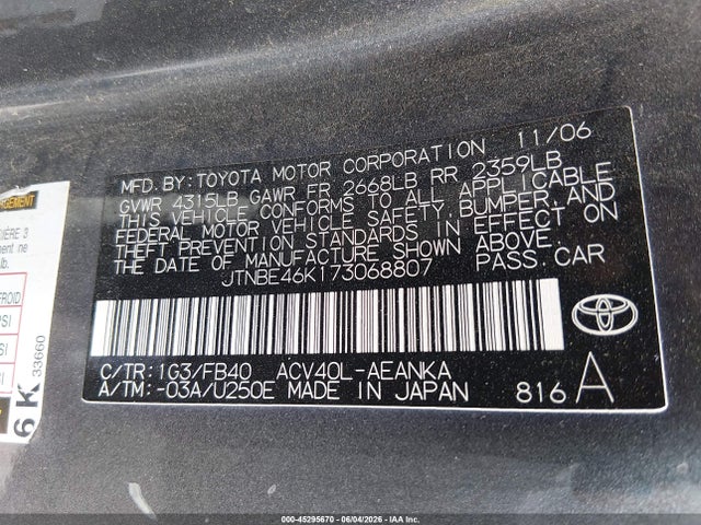 Toyota Camry Le